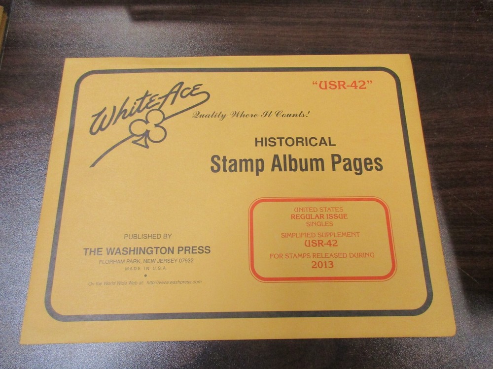 "WHITE-ACE" STAMP PAGES U.S REGULAR ISSUE  #USR-42 ,2013 W/FREE SHP.