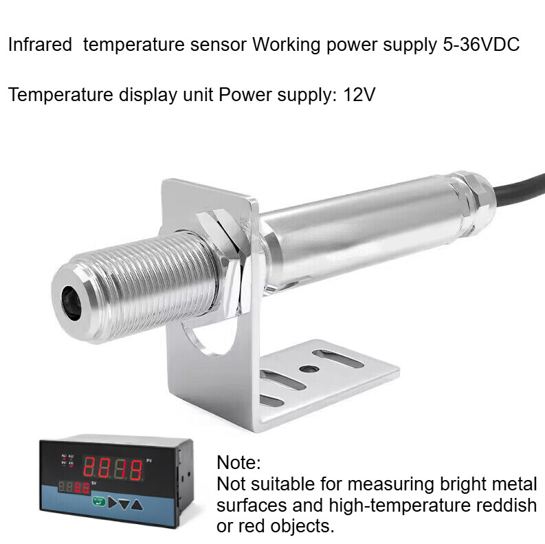 Infrared Thermometer Sensor RS232 Non-contact Temperature Tool With Controller