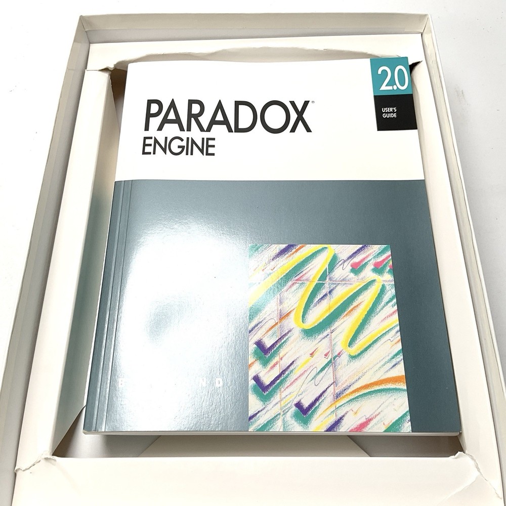 Borland Paradox Engine Version 2.0 DOS Version 3.5” & 5.25” Disk Set Vintage