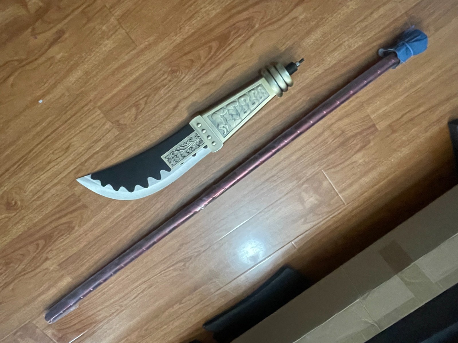 77''Metal katana Sword, White Beard Pirates one piece Moon Blade,Edward Newgate