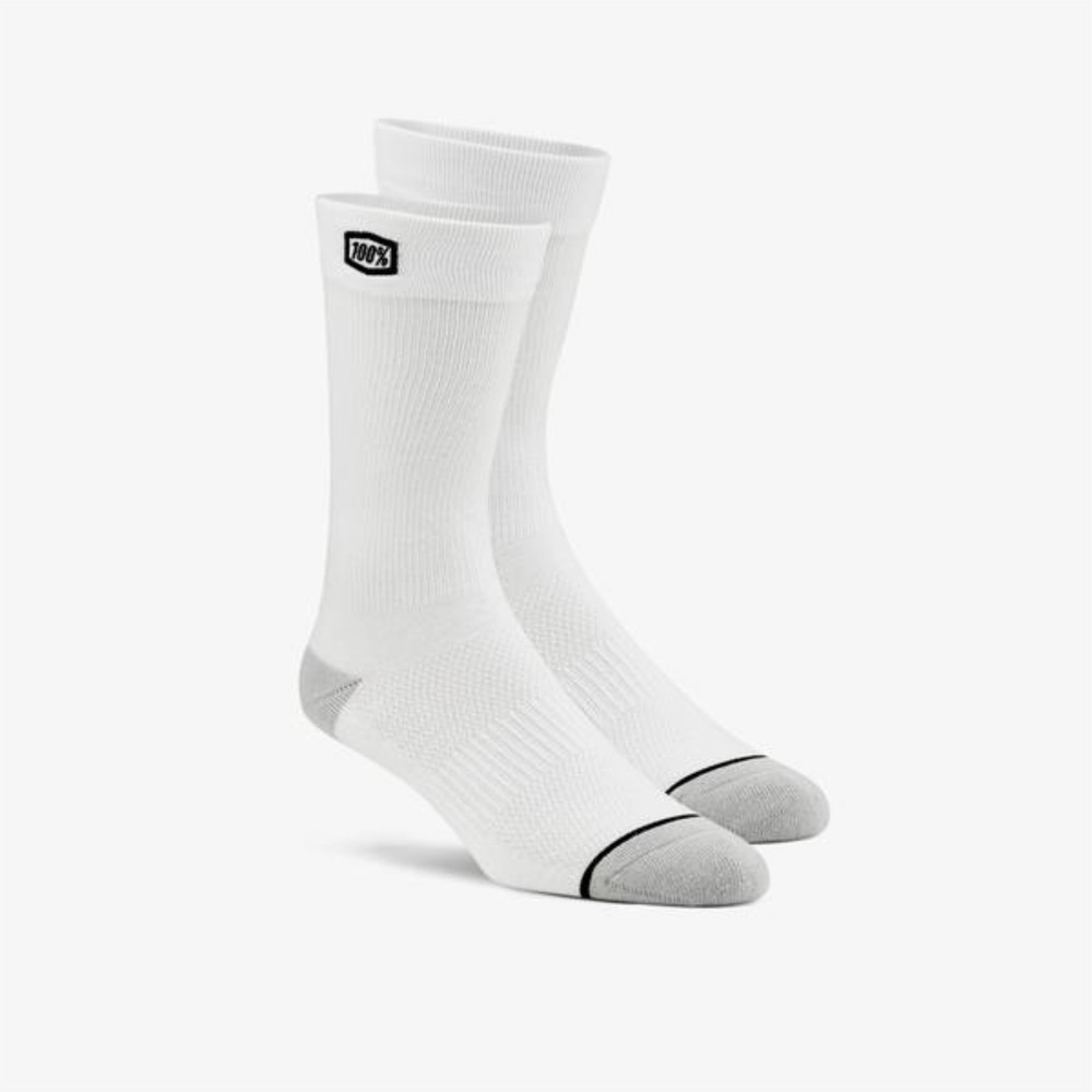 100% Solid Casual Socks White S/M