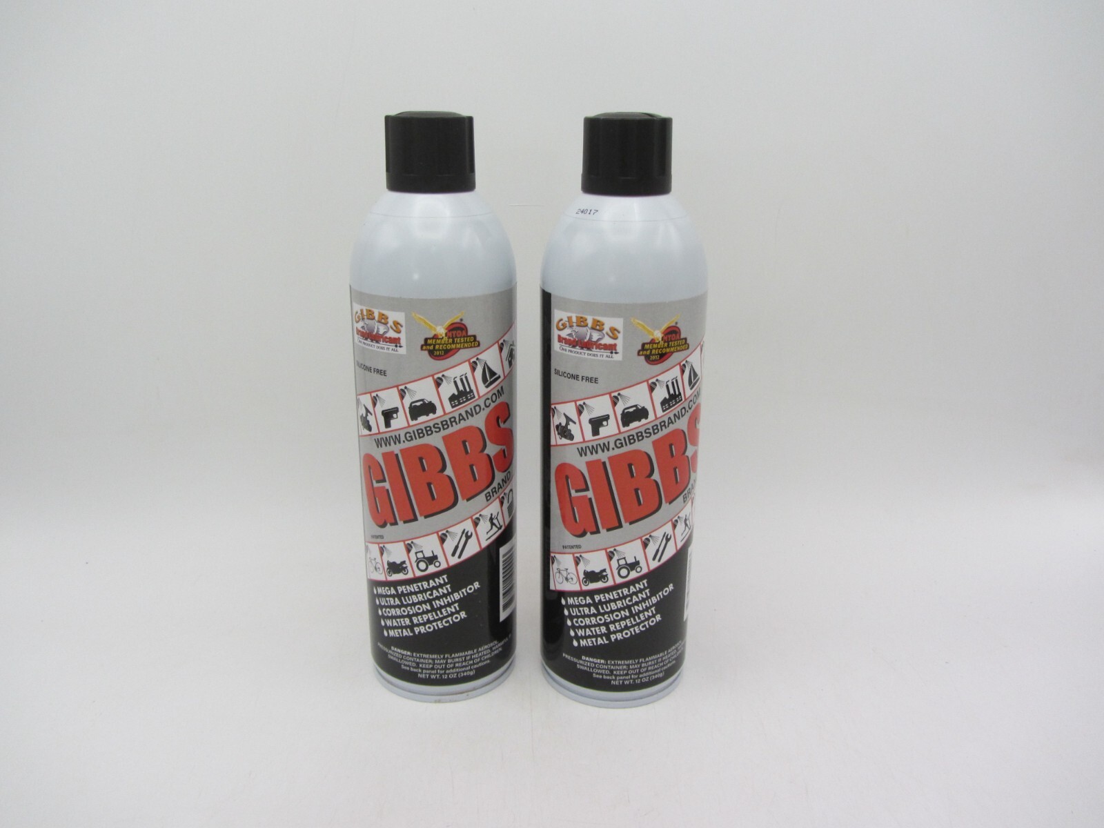 2 CANS OF GIBBS BRAND LUBRICANT PENETRATING OIL CLEANER RESTORER ANTI CORROSIVE