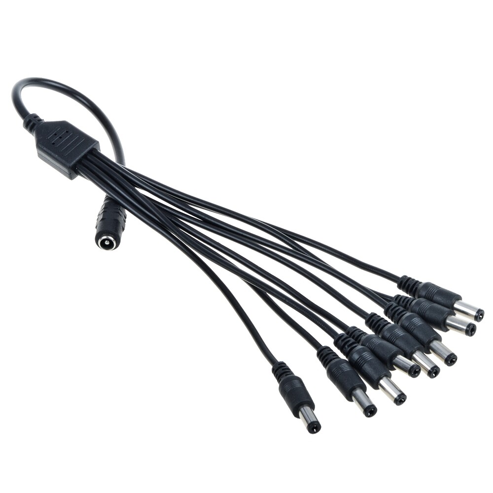 8 Way 8 Plug Splitter DC Cable Cord For LOREX 12VDC Security Camera CS-1202000