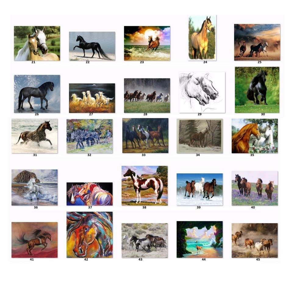 30 Personalized Address labels Horses (H 2)