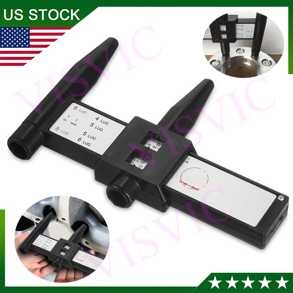 Wheel Bolt Pattern Gauge Tool 4 5 6 8 Lug Pattern Quick Measure Slide Hand Held⭐