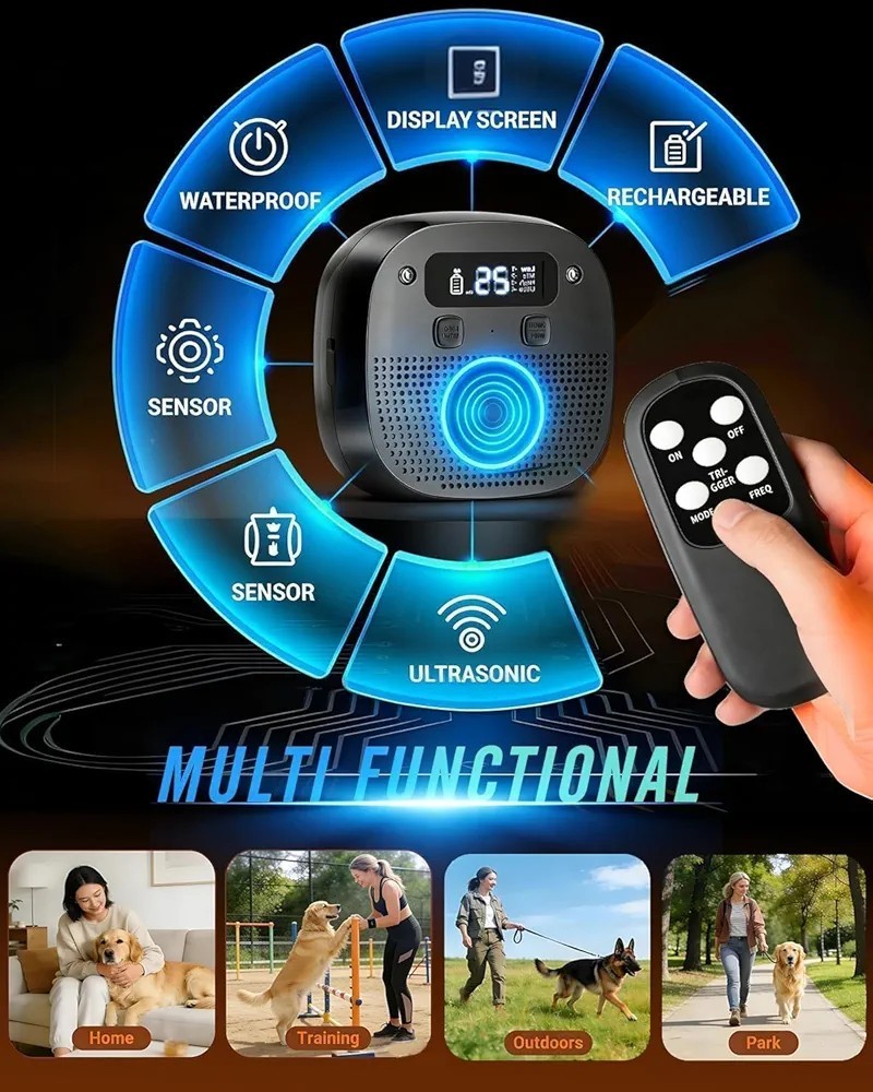 Dog Barking Control Devices, Anti Barking Device for Dogs with Remote Control