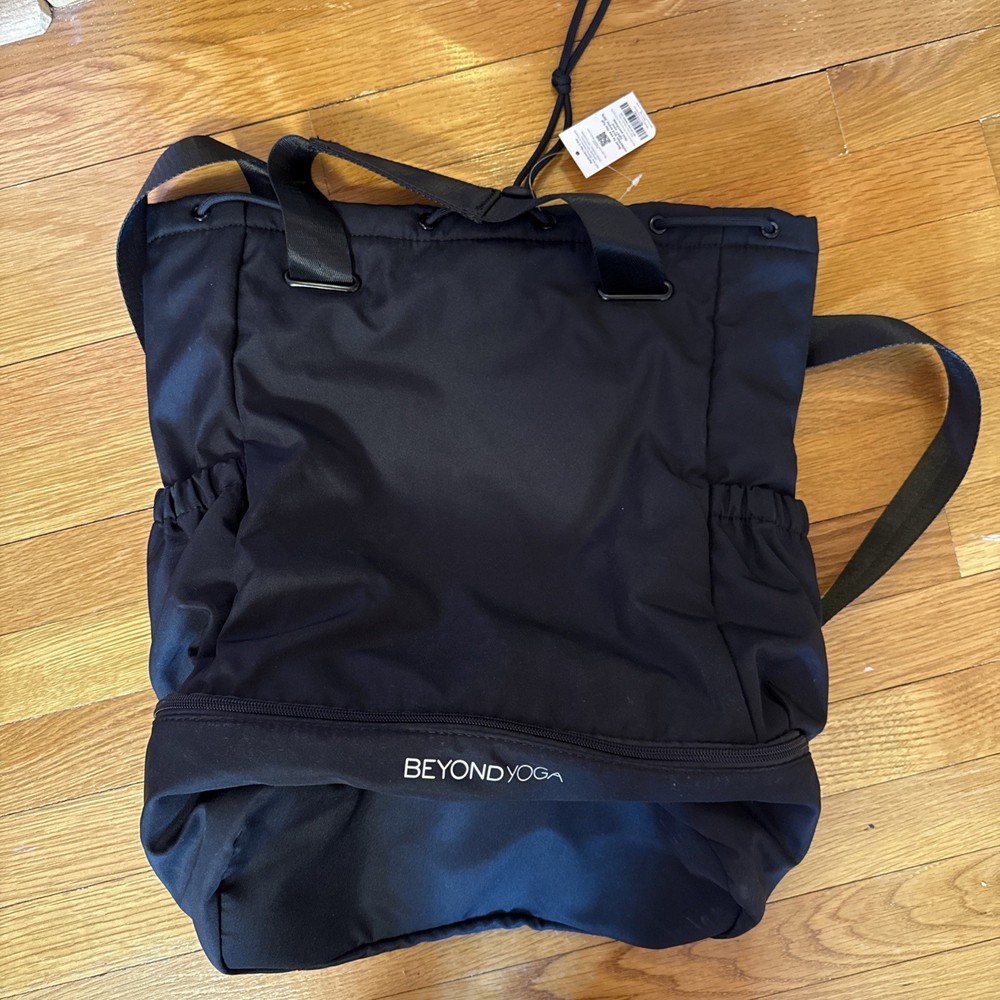 Beyond Yoga Black Convertible Gym Bag Backpack