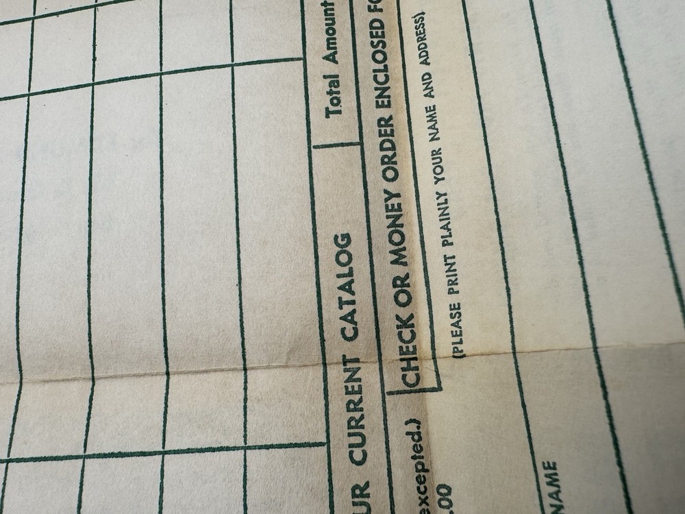 Edmund Scientific Co Order Form Envelope Science Optics Space Math LS 1950s