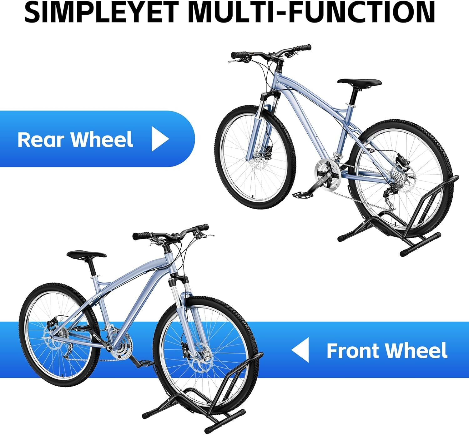 Bike Floor Stand Indoor Bike Stand for Garage/Home,Adjustable Bicycle Parking St