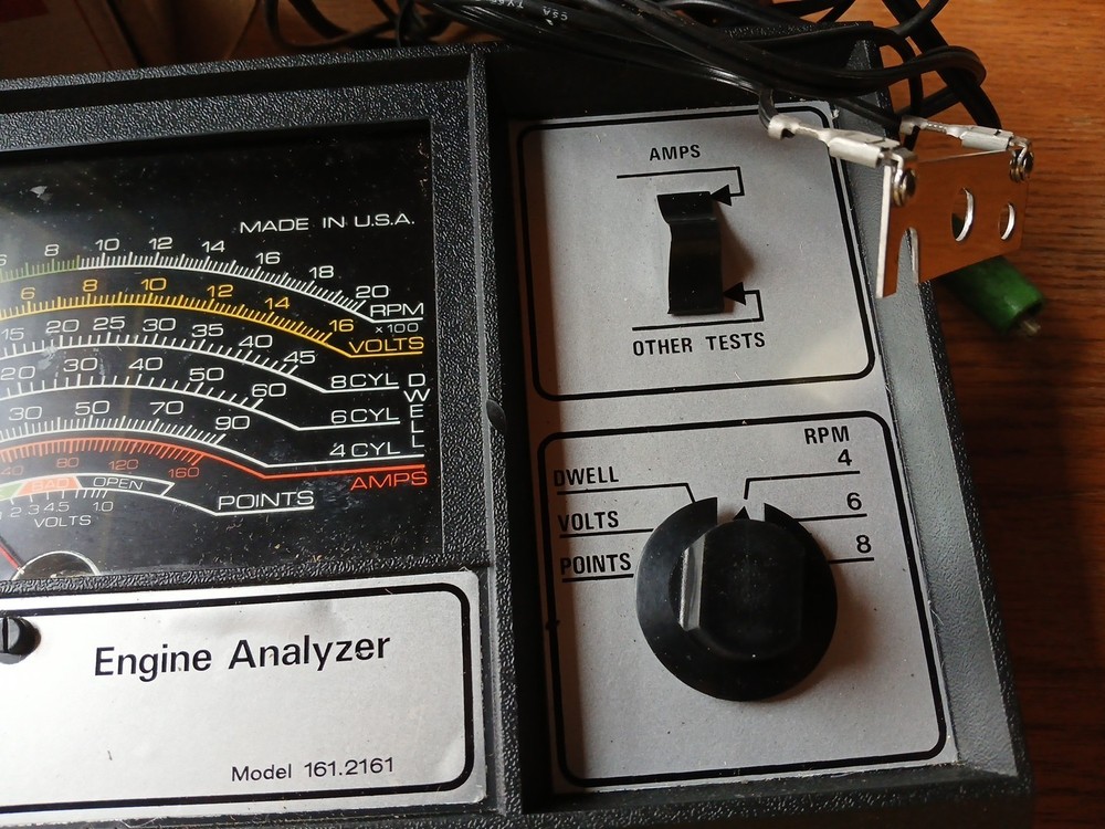 Vintage Sears Engine Analyzer 12 Volt Model 28 2161 Original Box
