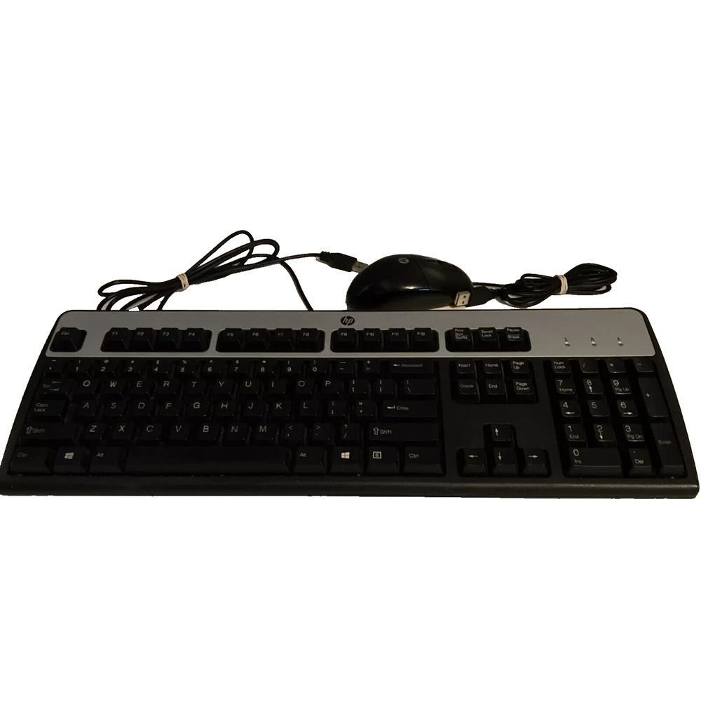 HP Mouse And Keyboard Combo Wired USB Connection - Adjustable Height KU-0316