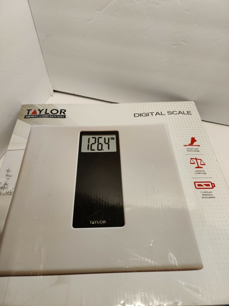 Digital Bathroom Scale White/Black - Taylor