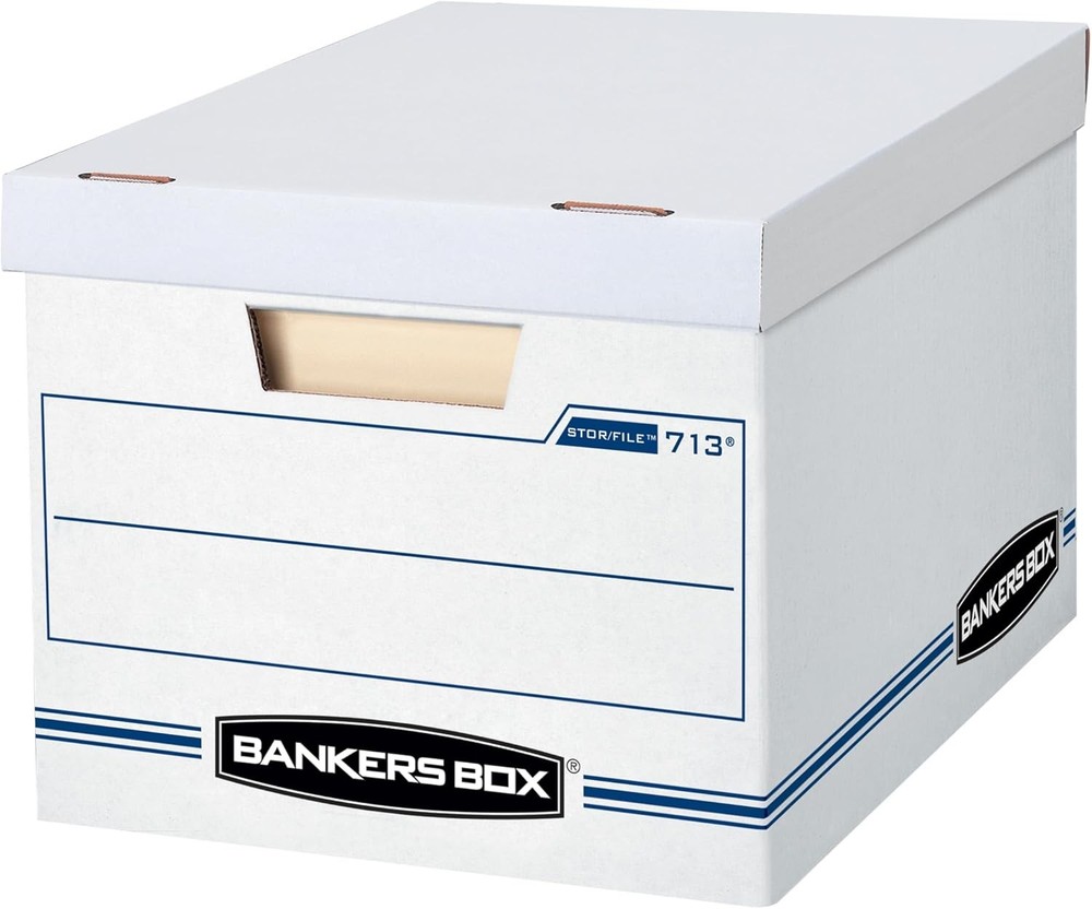 12 Pack Standard Duty File Storage Boxes, Standard Assembly,   (0071301)