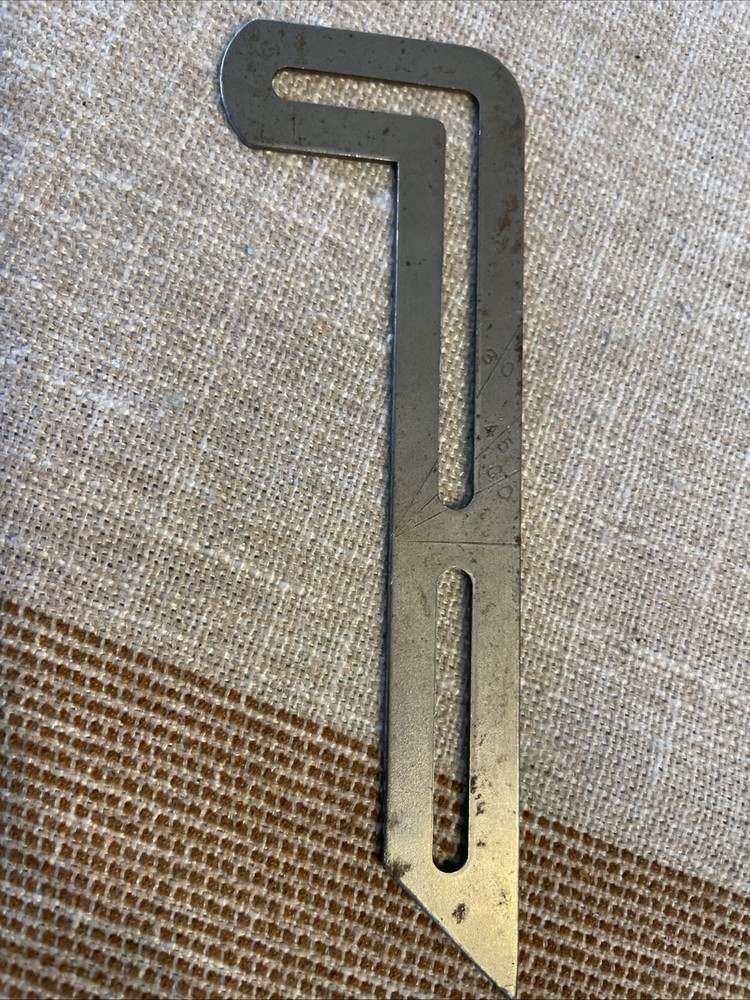 Vintage Bevel Ruler Part, Make Unknown Unmarked