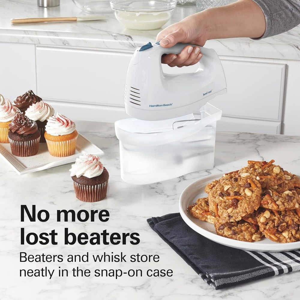 6-Speed Electric Hand Mixer with Storage Case