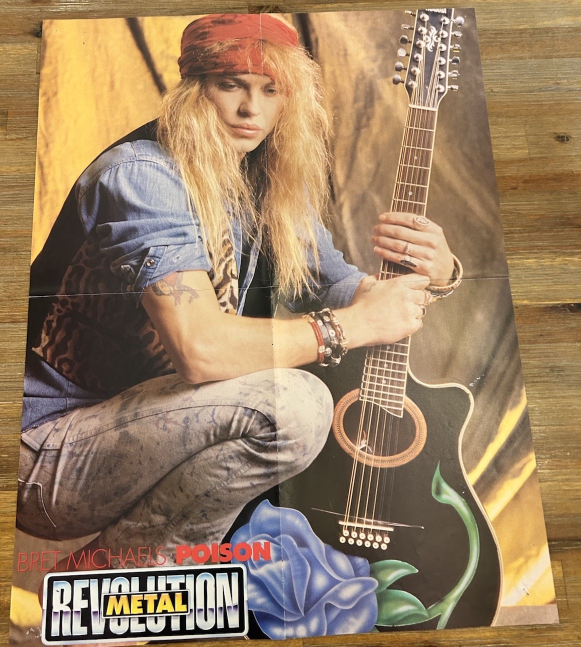 Poison Bret Michaels Poster 16x20” From Revolution Metal Magazine