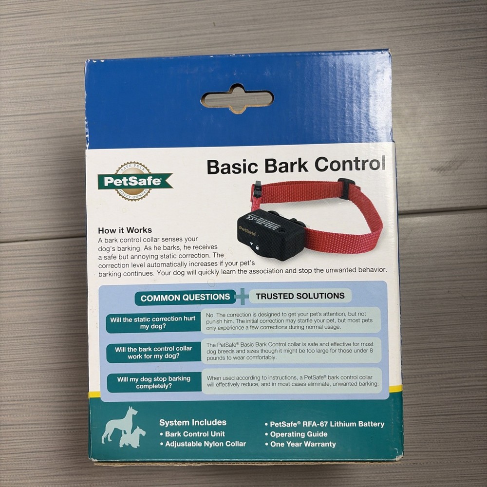 Pet Safe Basic Bark Collar Static Correction NIB