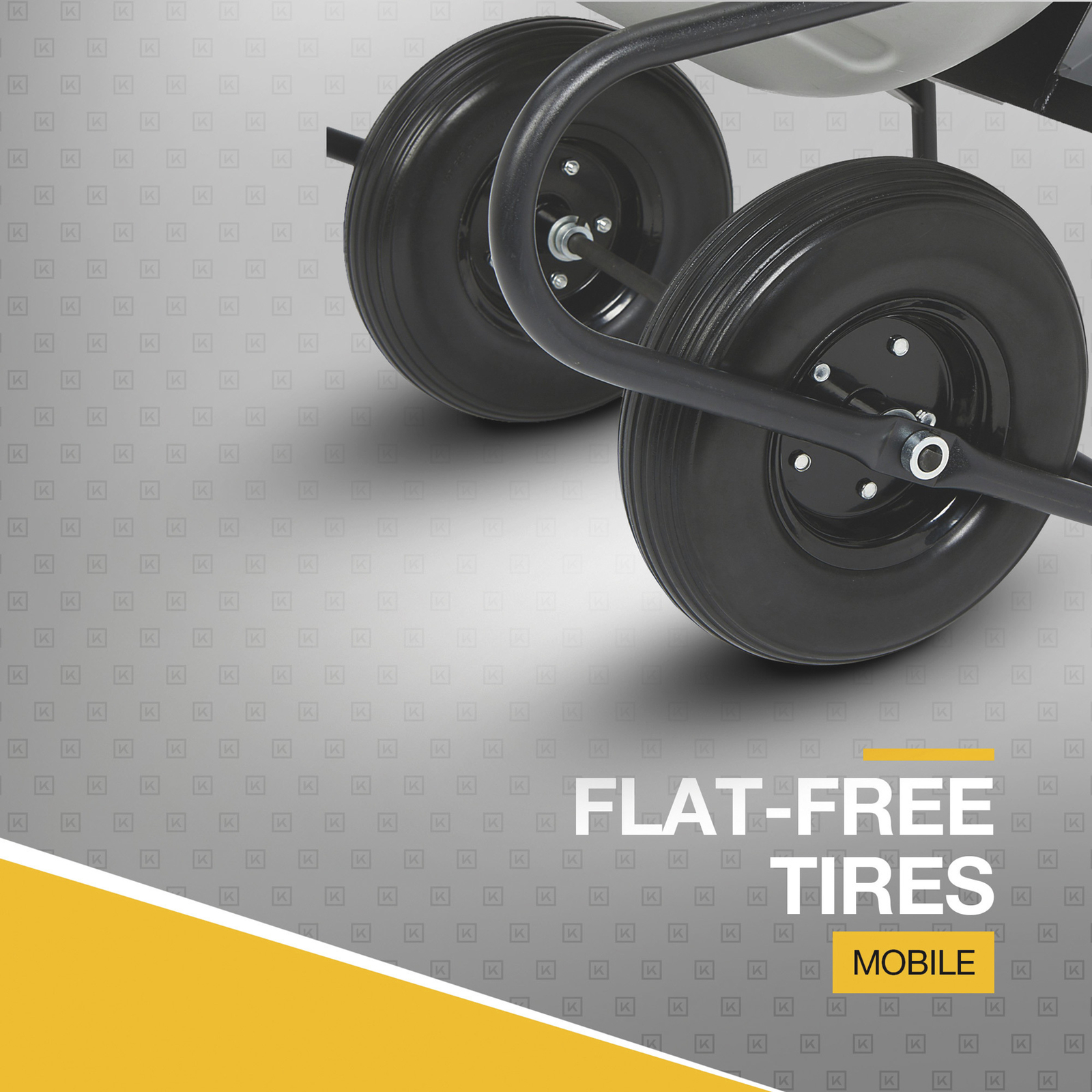 Klutch Electric Cement Mixer, 3.5 Cu. Ft. Poly Drum, 1/2 HP, 120V Electric