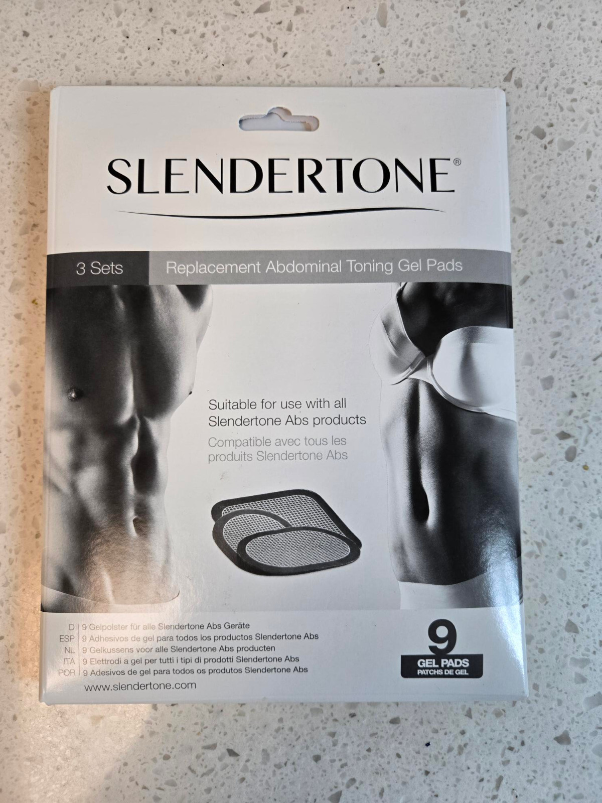 Slendertone Replacement Abdominal Toning Gel Pads Unisex 9 Pads See Date