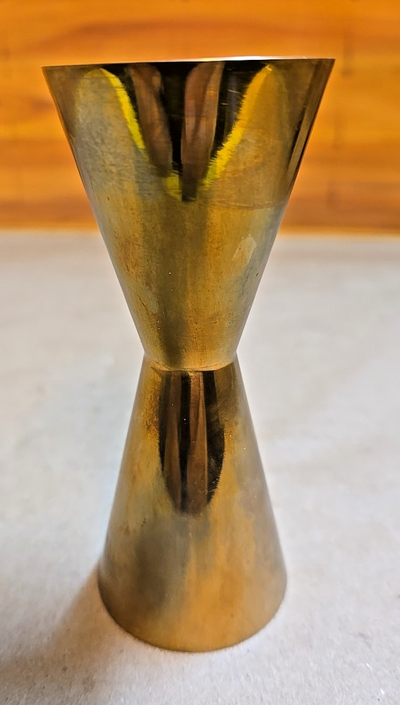 Brass Double Jigger; No Handle; 4.25"