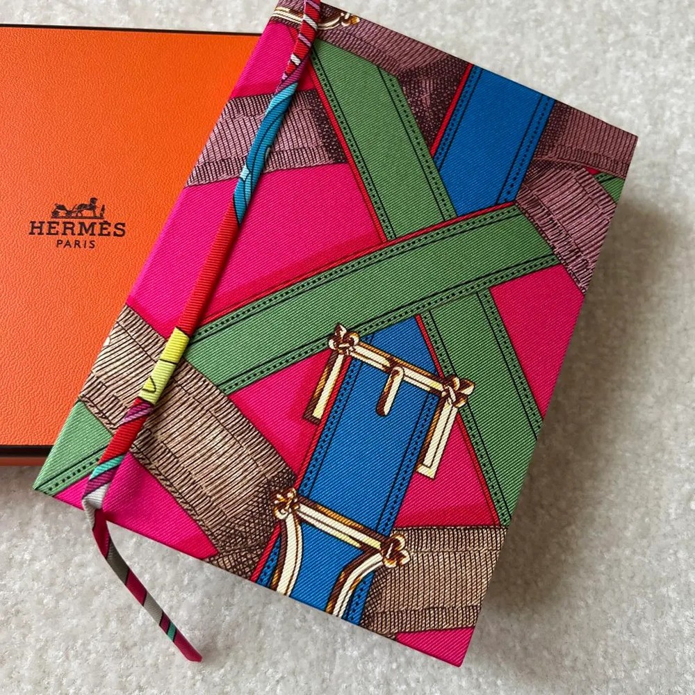 HERMES Notebook stationery Silk Note Pink NEW