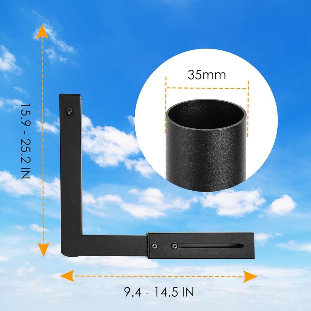 Starlink Mount, Adjustable Wall Mount Gen 3 with Telescoping Black