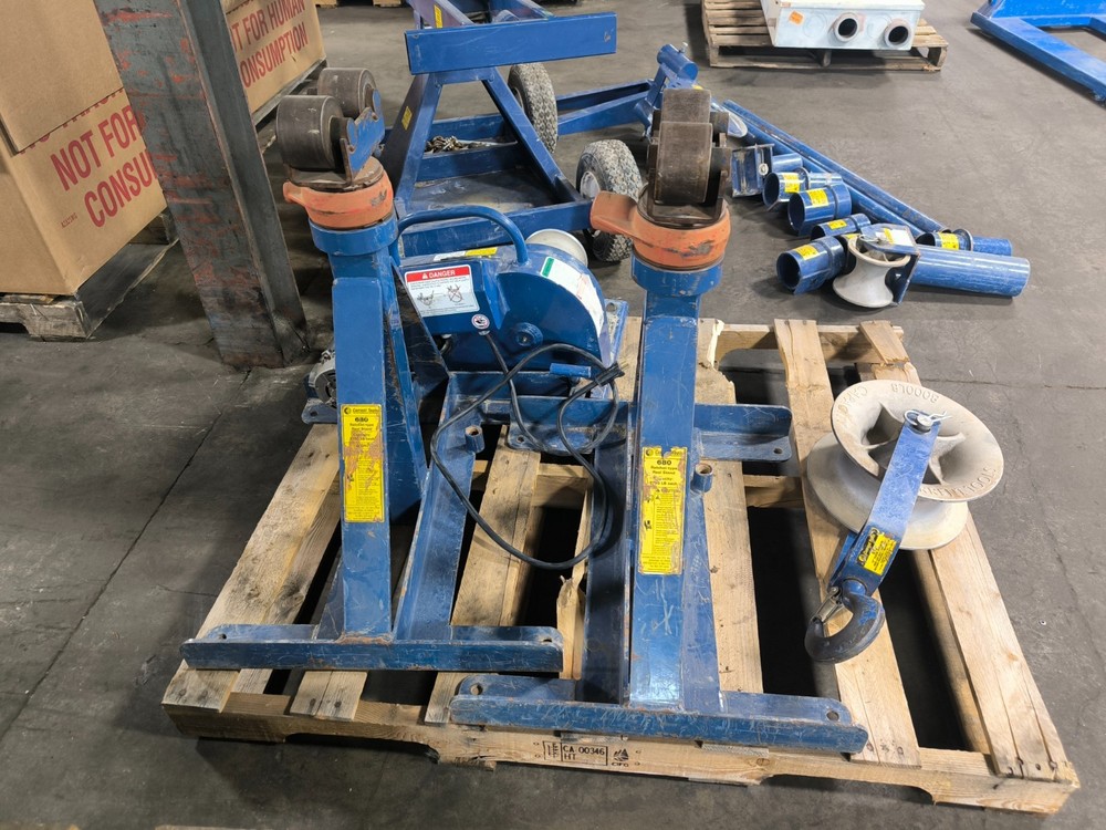 Current Tools Cable Puller System Carriage Reel Stand Coupling Accessories Blue