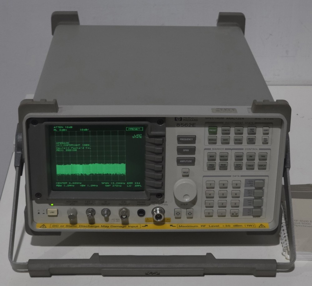 HP 8562E Spectrum Analyzer.