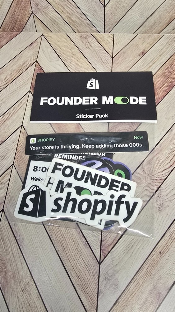 Shopify Founder Mode Sticker Pack Sealed 7 Pack
