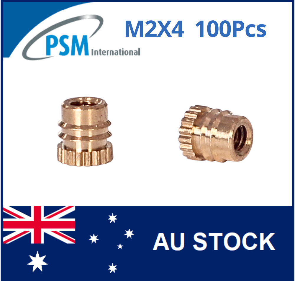 INSERT FOR PLASTIC M2 X 4 FIN-LOK BRASS PSM05785