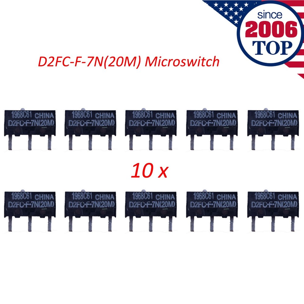 10PCS OMRON Mouse Micro Switch Microswitch D2FC-F-7N(20M) Mouse Button Fretting