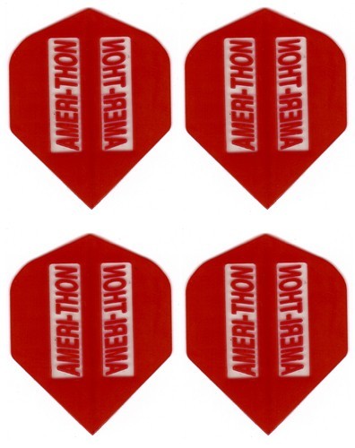 Amerithon Set PLUS Dart Flights - 1 Set Plus a Spare! RED Standard