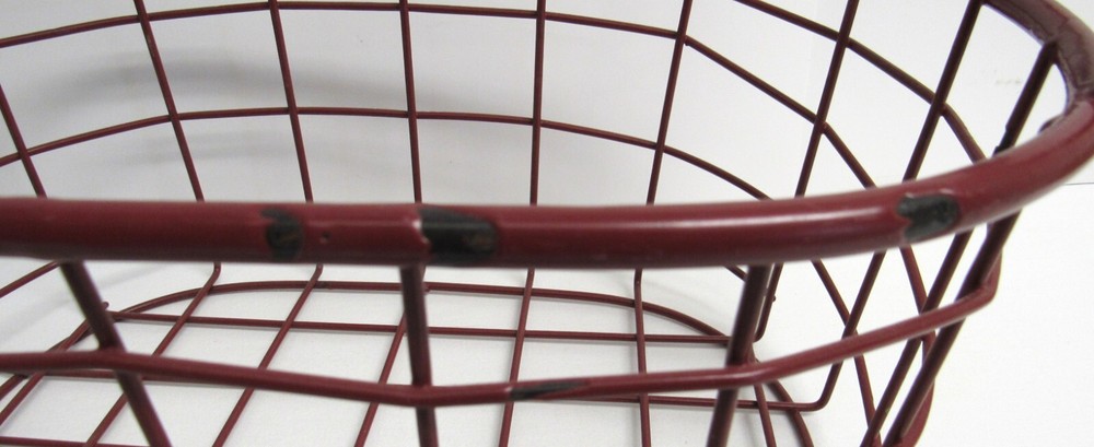 Large Wire Farmhouse Kitchen Basket - Distressed Look - EUC