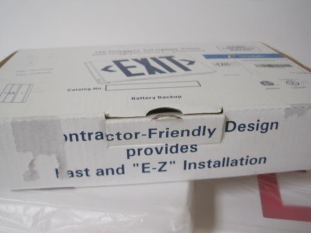 Brand New E-conolight LED Exit Sign Light Battery Backup Red Letters Double Face