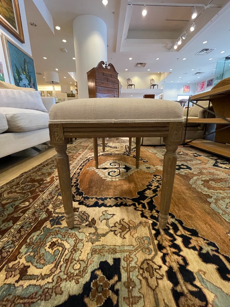 Restoration Hardware Linen Bench