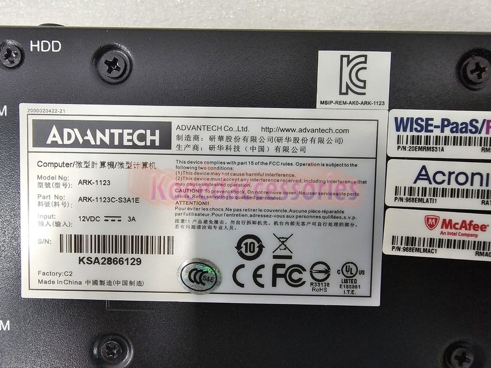 1PC ADVANTECH ARK-1123 Industrial PC