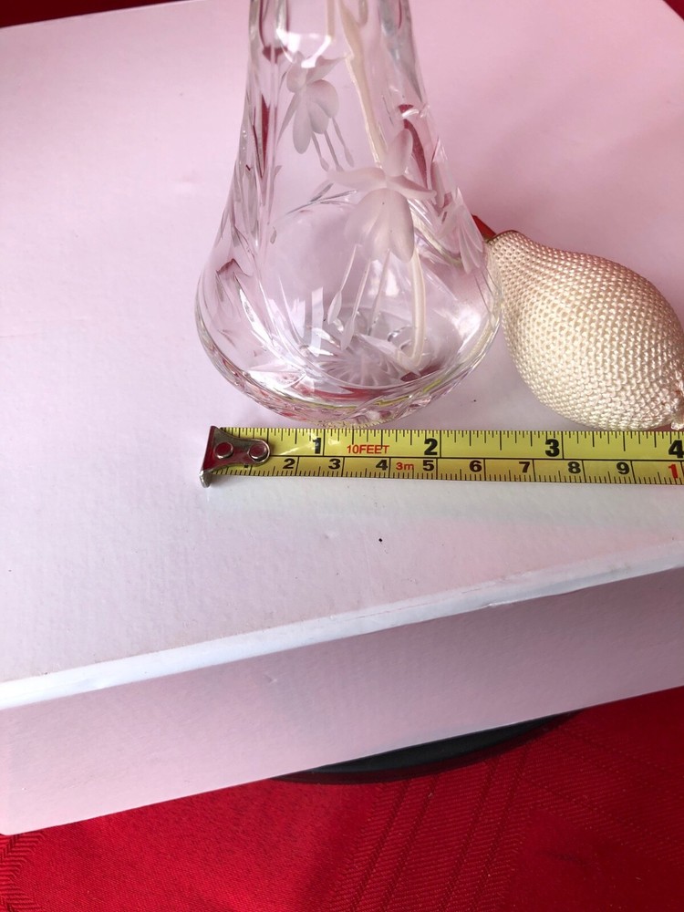 2 x Stuart Cut Glass Perfume Atomiser Bottles Stuart Crystal