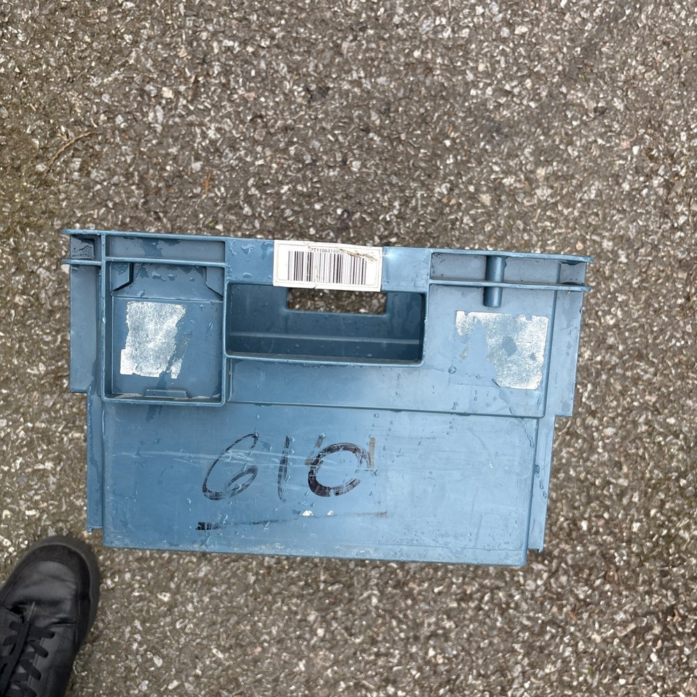 Ex Royal Mail Heavy Duty Robust Plastic Stacking Nesting Box Crate Storage Stack