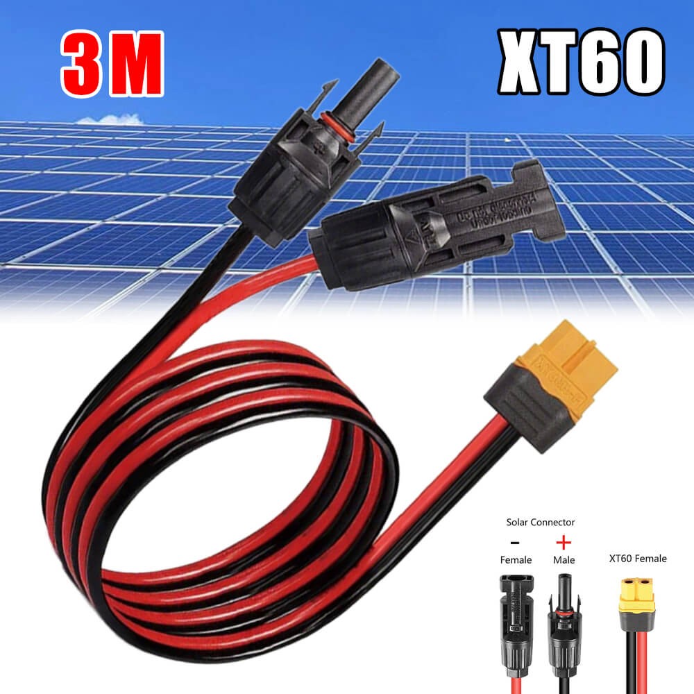 Connecting Cable 12AWG XT60I Female Solar Panel Connection Cable Charging Cable