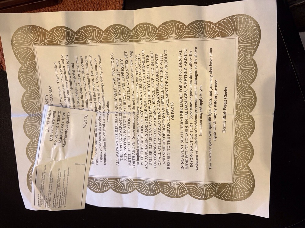 Herme Black Forest Clock with storage