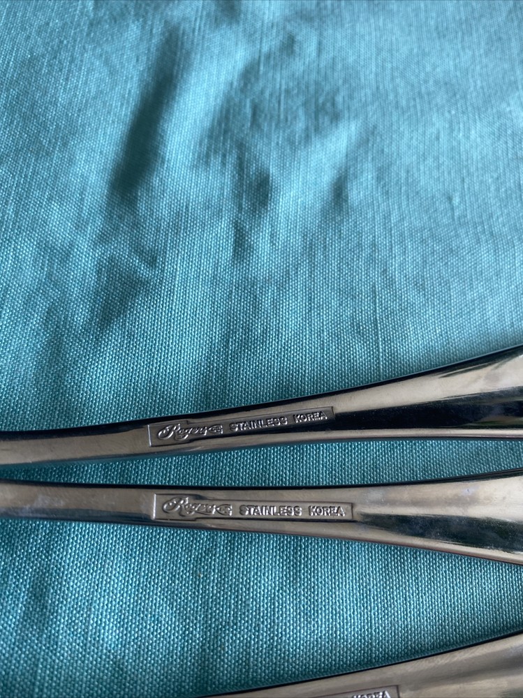 4 Pcs Rogers Co Country Shell Dinner Spoons Stainless Flatware