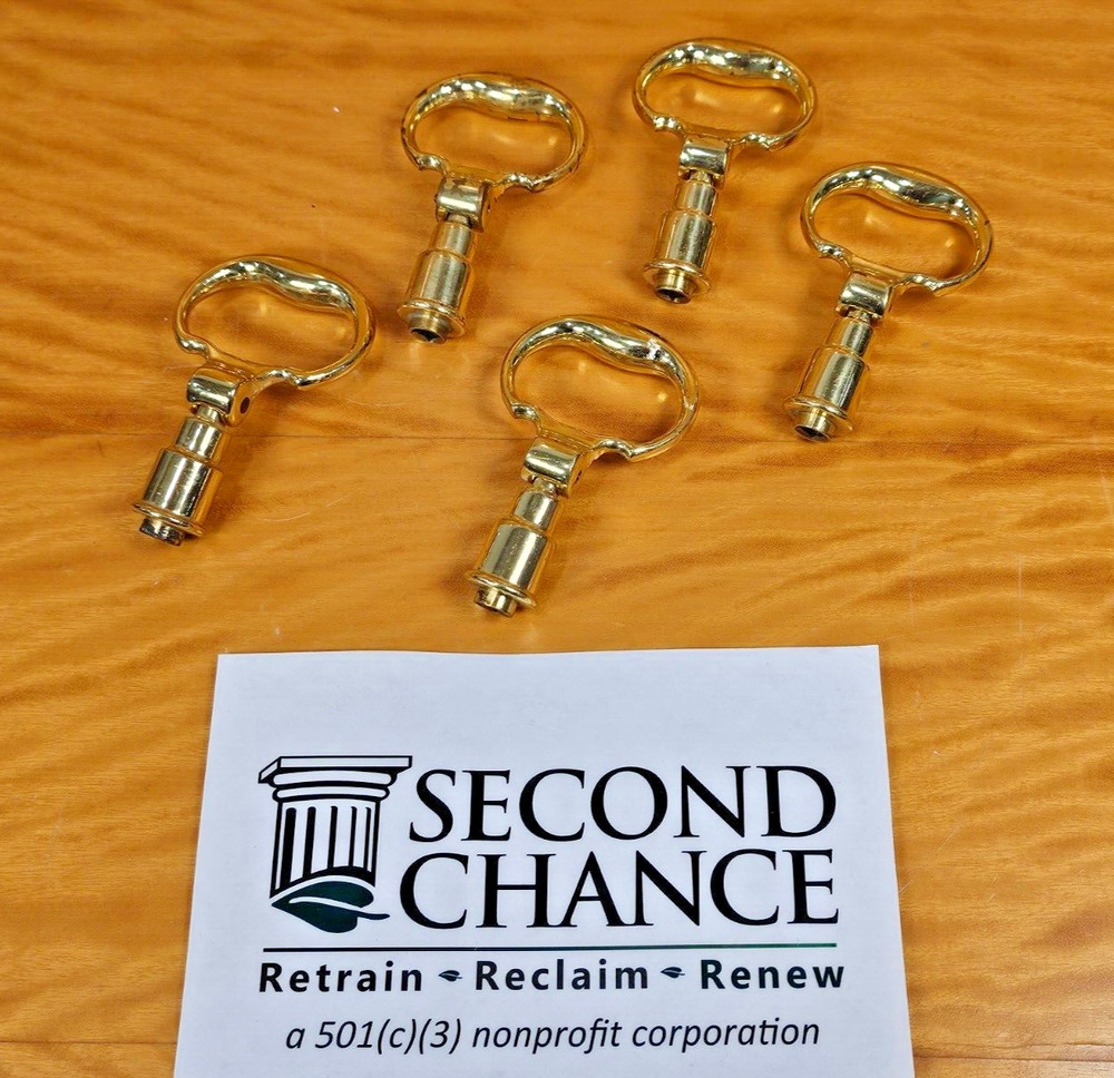 5 Original Vintage Brass Door Pull Handles