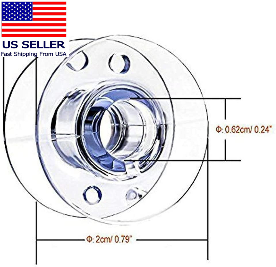 30Pack Plastic Sewing Machine Bobbins for Brother