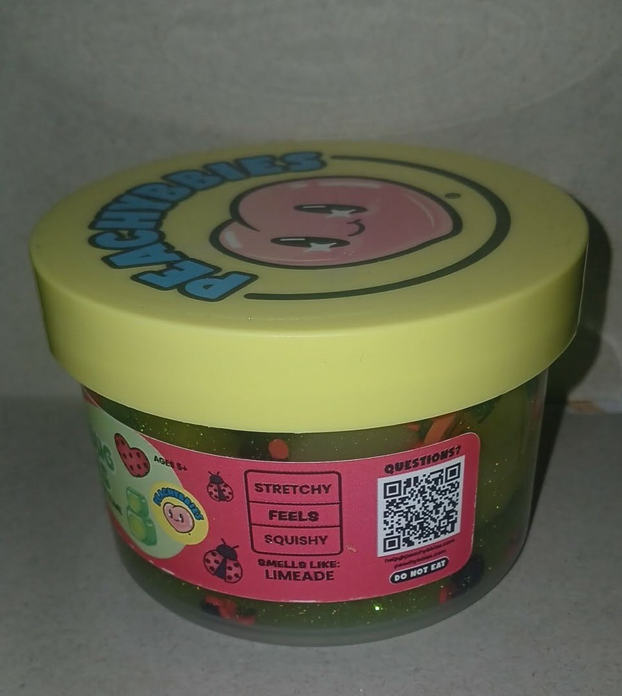 Peachybbies Ladybug Cubes Clear Jelly Cube Slime - New