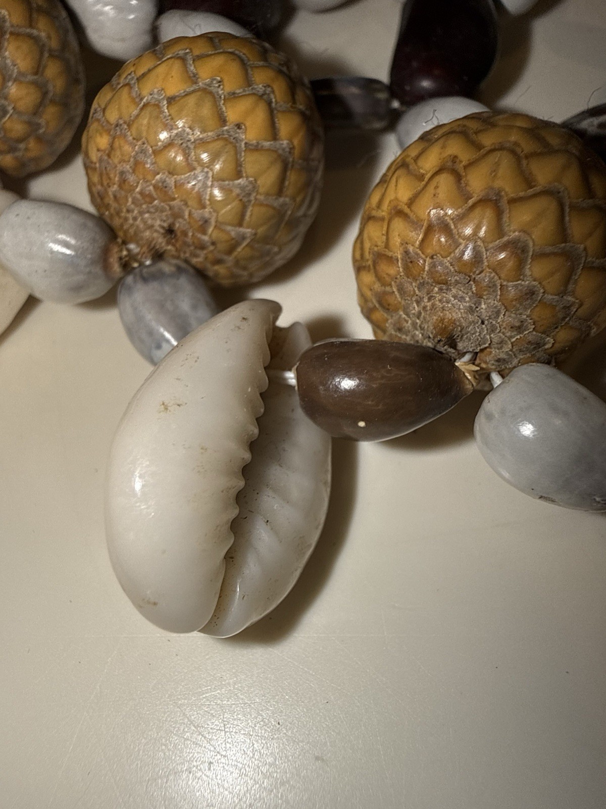 Middle Sepik Shells & Seeds Chest Ornament - Oceanic Art Jewelry USA Locale 14”R