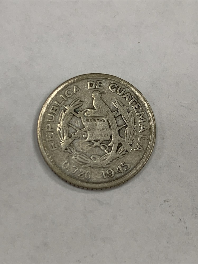 1945 Guatemala 5 Centavos - Silver