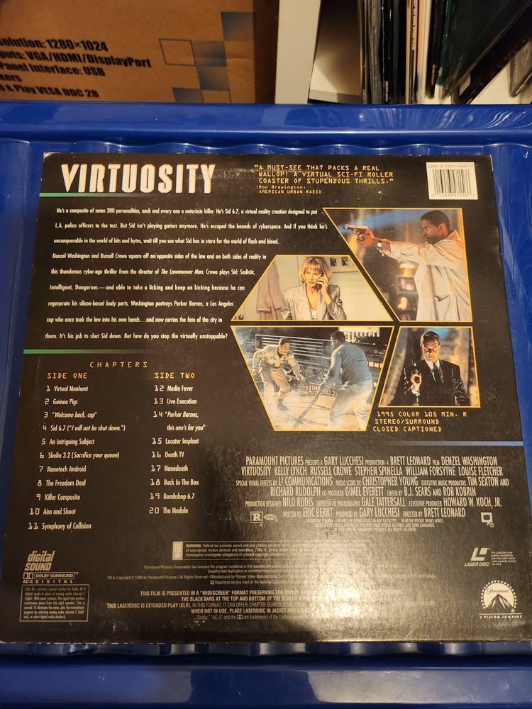 Virtuosity Laserdisc