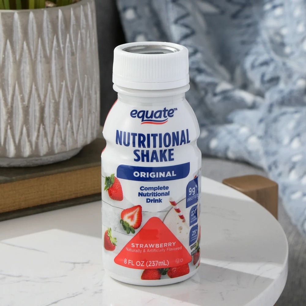 Strawberry Nutritional Meal Replacement Shake 8oz Bottles 24 Pack