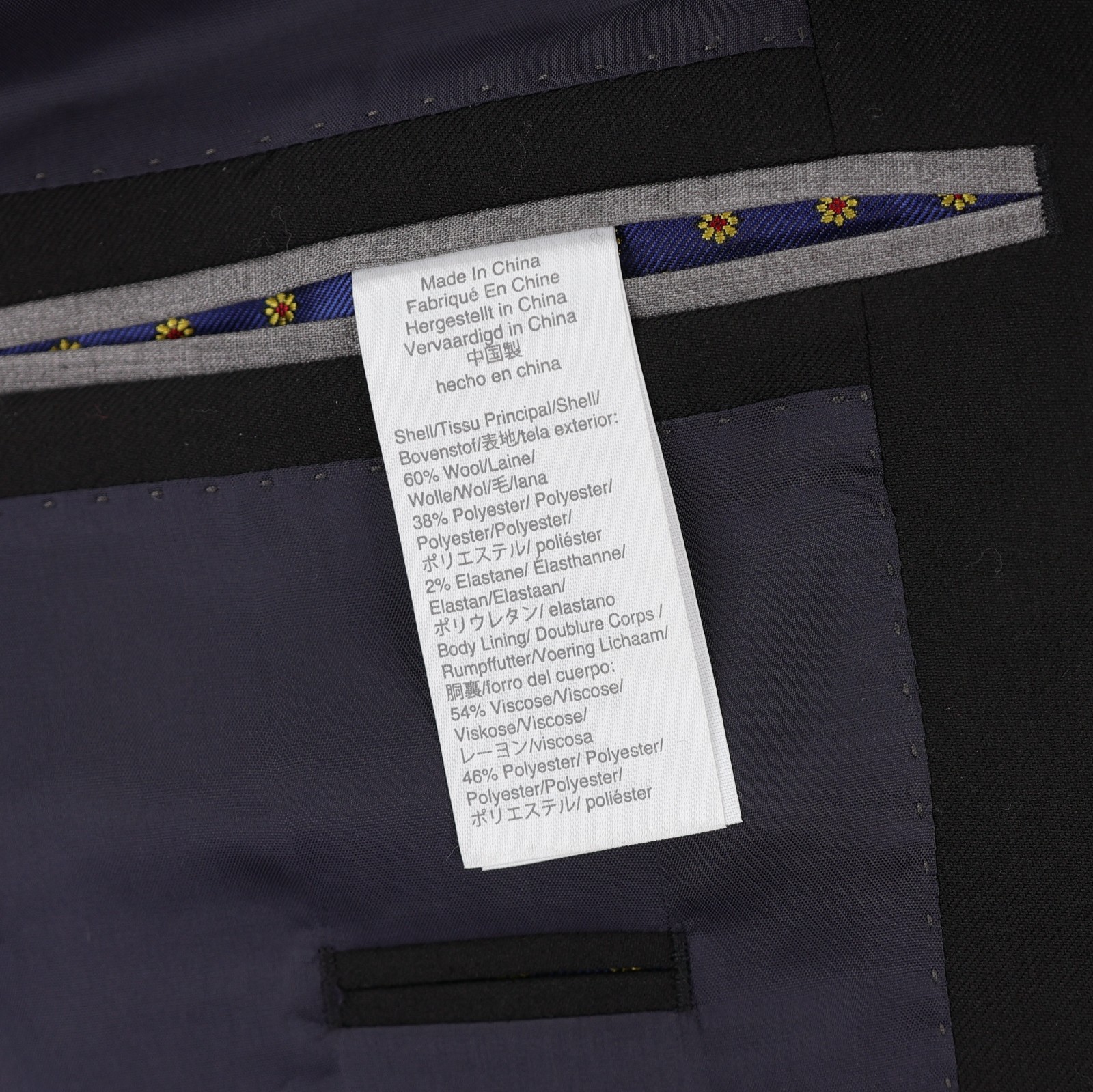 J Crew Ludlow Slim Suit Jacket Stretch Four-Season Wool Size 40S Black Blazer