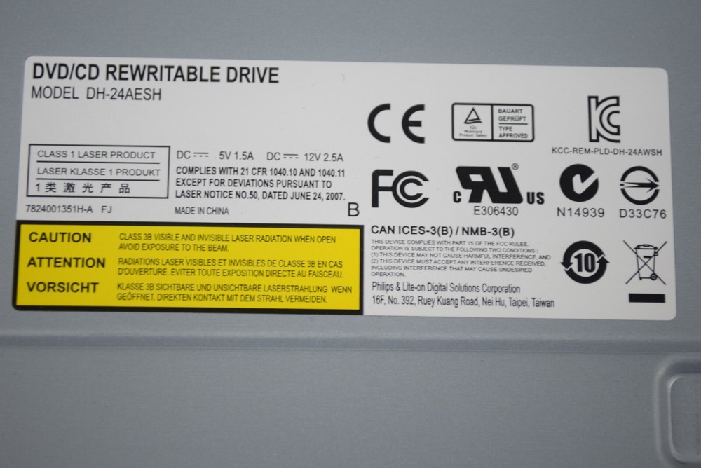 Philips DH-24AESH DVD/CD Rewritable Drive SATA